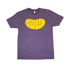 Load image into Gallery viewer, Purple and Gold Nola Bean Tee
