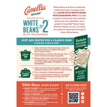 Load image into Gallery viewer, Camellia Brand Cajun Style White Beans For 2 With Seasoning - Directions