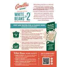 Load image into Gallery viewer, Camellia Brand Cajun Style White Beans For 2 With Seasoning - Directions
